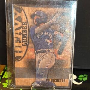 Topps Blue and Brown Bo Bichette Card Game with Industrial Flair SSP Case Hit